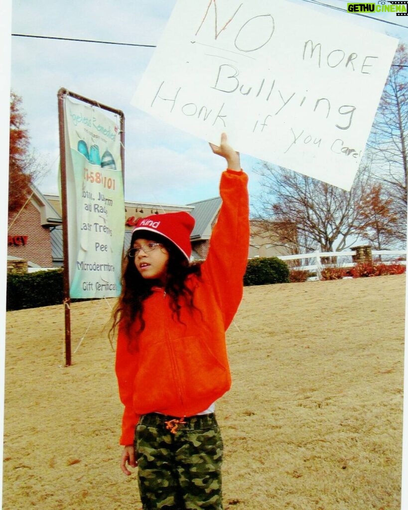 Marlon Jackson Instagram - Noah protesting against bullying #bekind carol jackson #studypeace marlon jackson