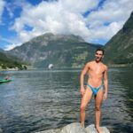Marti Gould Cummings Instagram – After kayaking through the fjords to see the incredible waterfalls I took the polar plunge in the coldest water I’ve ever been in! Gerainger Norway
