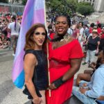 Marti Gould Cummings Instagram - Honored to share space & speak alongside @qween_jean at @queermarch Pride is a protest