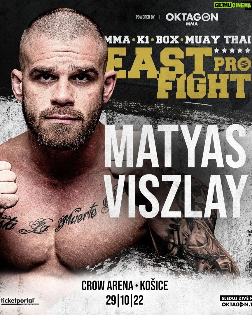 Matyas Viszlay Instagram - Malá ochutnávka toho, čo vás čaká už 29.10. na East Pro Fight v Košiciach! 💪 Príďte ma podporiť a verte, že neoľutujete. 🔥💯