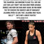 Mayra Bueno Silva Instagram – Mayra Bueno Silva calls Julianna Peña a “noise chicken” 😬 #TheMMAHour