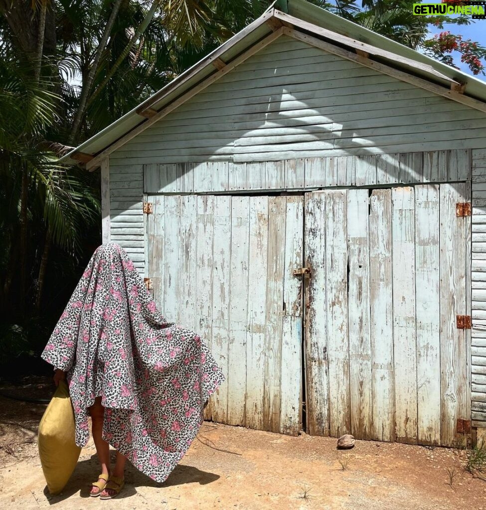Mayra Hermosillo Instagram - Siempre que encuentre una sábana o cobija que me guste nacerá un fantasma. Tropical Ghost camino a tomar el sol con su almohada favorita.