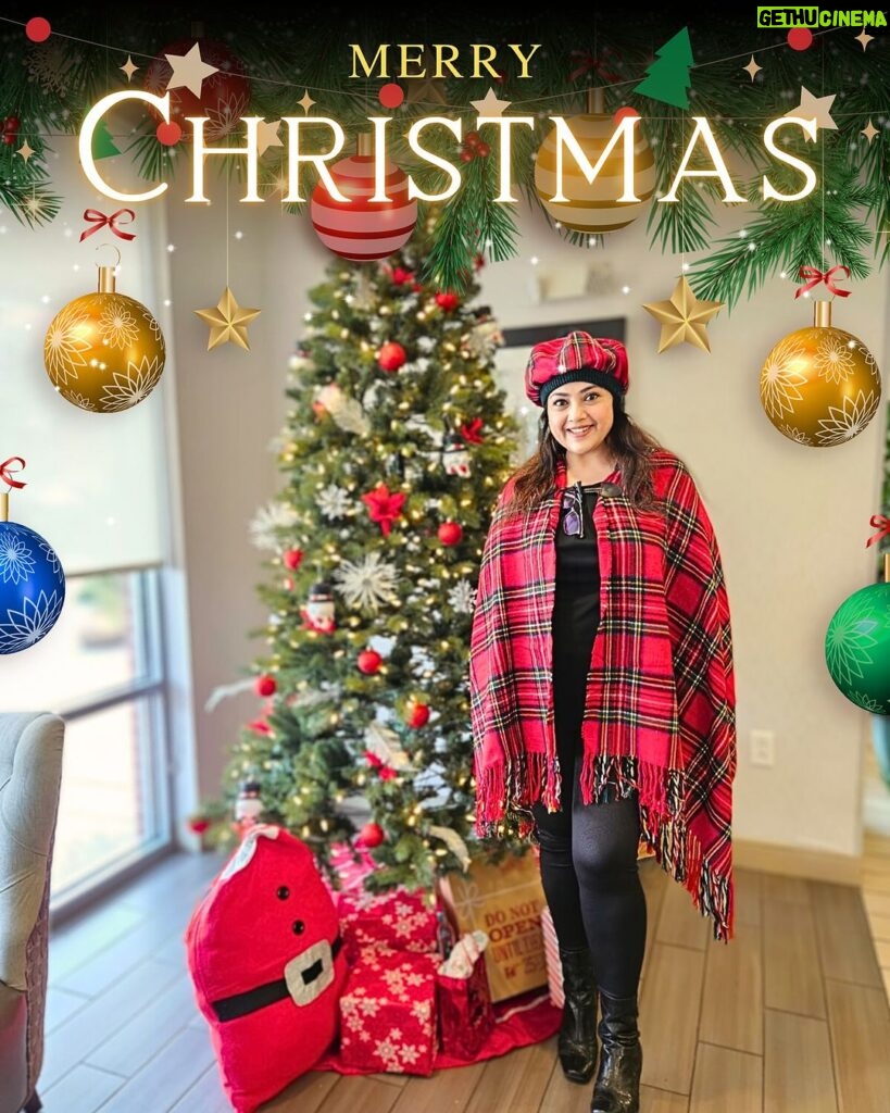 Meena Instagram - Wishing you a Christmas wrapped in love, adorned with laughter, and sprinkled with moments of pure joy. Merry Christmas to you and yours! 🎅🎁❄️ #FestiveGreetings #ChristmasJoy #christmas #ChristmasMagic #seasonsgreetings