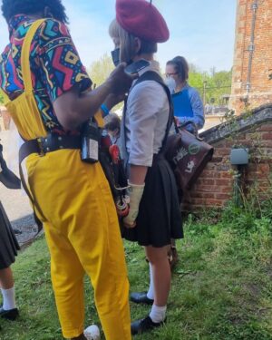 Meesha Garbett Instagram - Behind the scenes of #matildamusicalmovie part 1 🤍 there’s more coming so keep a look out on this pageee #behindthescenes @winterjarrettglasspool #bts #matildamovie #matilda #redberetgirl #hortensia