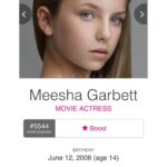 Meesha Garbett Instagram - Feeling privileged and honoured to be on the @famousbirthdays website ❤️ Feel free to give me a boost 😉😅 #famousbirthdays #matildamovie #matildathemusical #redberetgirl