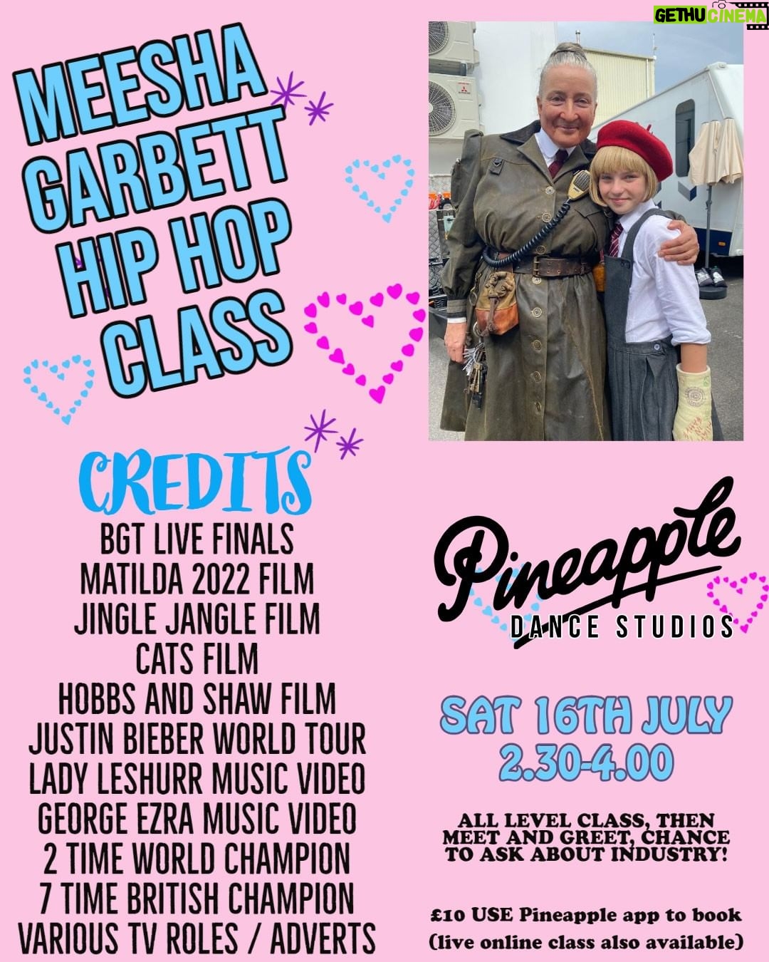 Meesha Garbett Instagram - Go Book My Class on Pineapple Website or App π This Saturday 2.30pm at Pineapple dance studio's Covent Garden. TAG 3 People for chance to win FREE SPACE Ask Me any questions about the new MATILDA FILM coming out this December! π± #Matildathemovie #Matilda #matildathemusical #westend #dance #dancer #pineappledancestudios #pineappledance #dancing #westendmusical