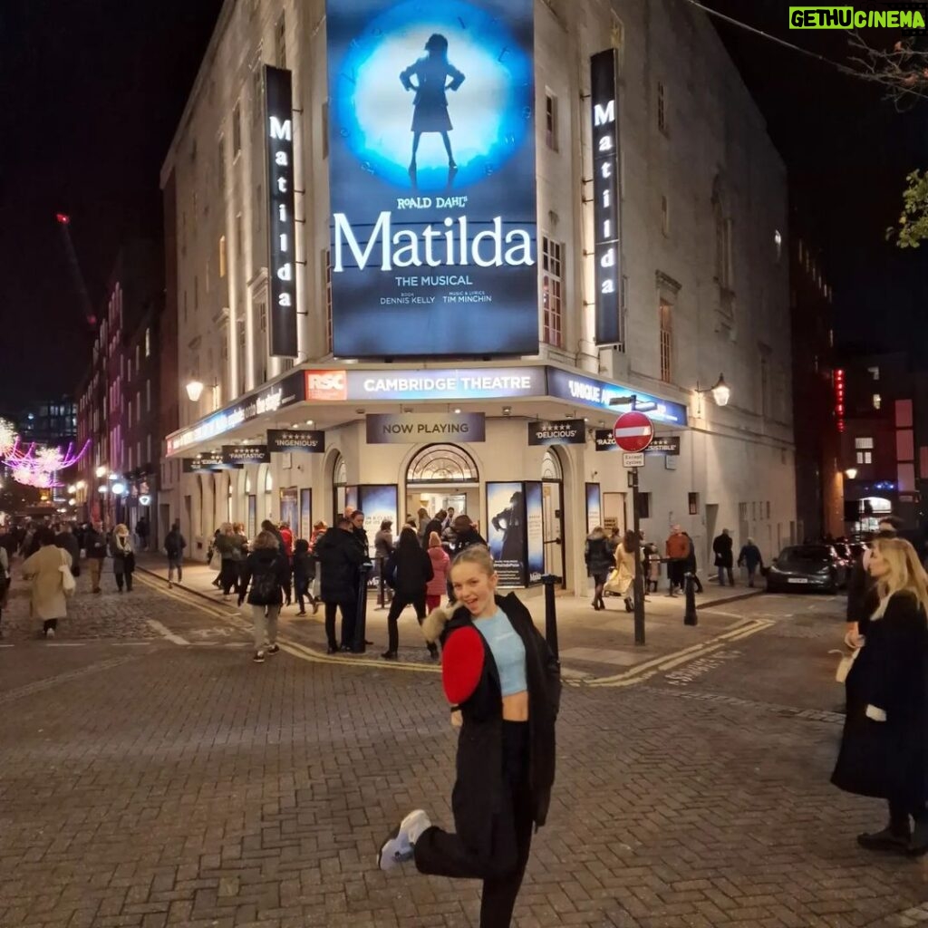 Meesha Garbett Instagram - Loved supporting the cast of @matildathemusical yesterday! Once you've seen the film, make sure you go watch the theatre! It's amazing ❤️ #matildathemusical #matilda #hortensia #theatre #redberetgirl