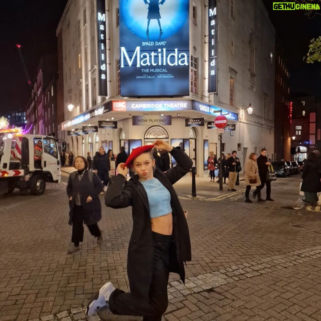 Meesha Garbett Instagram - Loved supporting the cast of @matildathemusical yesterday! Once you've seen the film, make sure you go watch the theatre! It's amazing ❤️ #matildathemusical #matilda #hortensia #theatre #redberetgirl
