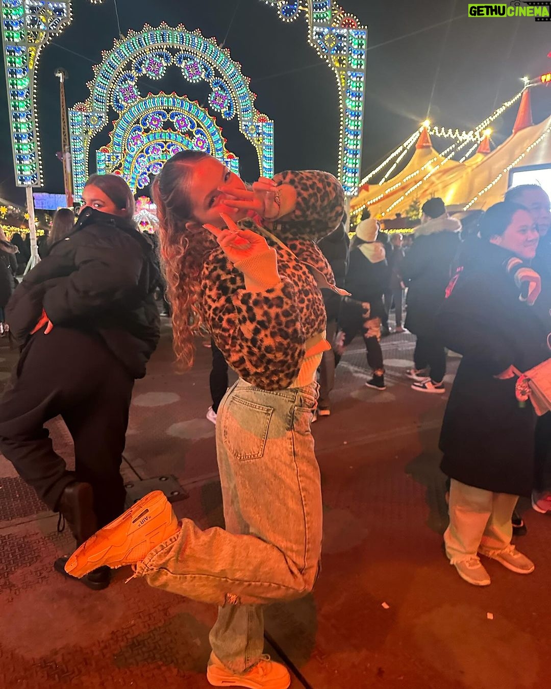 Meesha Garbett Instagram - Loved my time @hydeparkwinterwonderland yesterday. I hope you had an amazing birthday @mikey_colville ❤️ (ignore @dollievismith24 photobombing in the back🤣) #meeshagarbett #winterwonderland #christmas #winter