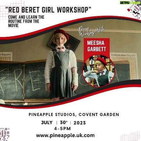 Meesha Garbett Instagram - Last chance to learn "The Red Beret Dance" @pineappledancestudios 🍍 Next Sunday 30th 4pm Come see me, get a photo and maybe a #tiktok too All ages welcome 🙏 Book on www.pineapple.uk.com #matilda #matildathemusical #matildadance #matildathemovie #matildamovie #redberetgirl #meeshagarbett #ellenkanechoreography