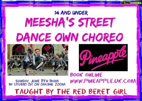 Meesha Garbett Instagram - Come join my class this Sunday 10am. Learn some street choreo then ask me any questions amd take a pic and tiktok with me 😁 to Book visit www.pineapple.uk.com #redberetgirl #matildamovie #matilda #pineappledancestudios