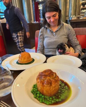 Megan Ganz Instagram - After a long walk around London, nothing satisfies like pie. (Top recommendation from @nancysilverton!)