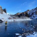 Megan Ganz Instagram - Fly fishing in 1 degree Fahrenheit. He caught two fish! 🎣 I caught chilly feet. 🥶 Still had loads of fun. The Ranch at Rock Creek