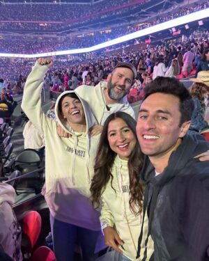 Megan Ganz Instagram - First Taylor Swift concert was a total blast. 10/10. Would recommend. Take your besties and lots of bracelets made by @mrsa_berry. 💕🐍