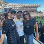 Megan Ganz Instagram - Playoffs, baybeeeee!! Angel City pulled of a spectacular win against the Thorns and I got to watch it with my @inthesecleatspod family. So happy we flew back early to watch @paigenielsen tear it up at home!! What a game! What a season!! What a team!!! 🥳 They’re going all the way. 🏆