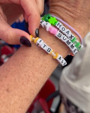 Megan Ganz Instagram - First Taylor Swift concert was a total blast. 10/10. Would recommend. Take your besties and lots of bracelets made by @mrsa_berry. 💕🐍