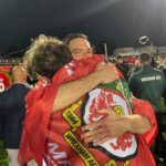 Megan Ganz Instagram – Super proud of my boy as he celebrates a hard won victory with all his favorite boys. #upthetown
