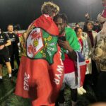 Megan Ganz Instagram - Super proud of my boy as he celebrates a hard won victory with all his favorite boys. #upthetown