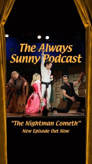 Megan Ganz Instagram - We hope they all said yes and did not bone you! 

New ep, The Nightman Cometh, with special guests, Lin-Manuel Miranda and Cormac Bluestone, out now! Won’t you come online and join us? ☀️🎧
#thesunnypodcast #charlieday #glennhowerton #robmcelhenney #meganganz #linmanuelmiranda
