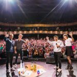 Megan Ganz Instagram - Still coming down from this high. It was a wild night in Kentucky plus two incredible shows in Philly. Can’t believe I got to share a stage with three five-star men in front of 3500 jabronis. And none of it would have happened without the support of these golden goddesses. I love you, @thesunnypodcast. (Don’t cut that cut that cut that.) ❤️☀️🎧