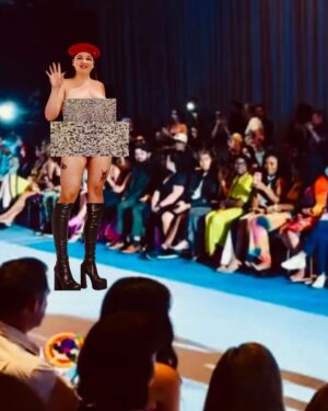 Megan Stalter Instagram - Uh yeah I guess that just happened .. LOL if you would have told this girl from Ohio that she’d be walking the NAKED show for Fat Girl Jeans I wouldn’t have believed you ❤️life doesn’t get better thank you Paris❤️

1. Strutting my stuff for Fat Girl Jeans ( don’t make fun of me waving I was nervous lol ) 

2. Me and two of my friends (don’t feel comfortable giving their names, we met modeling but got in a huge argument because I was short on cash one night at our 8 course meal, realized 6 courses in, not my fault)

3. Me and an old buddy at an amazing event for Dior, cheers incredible fun was had!

4. Winnie and I before getting food poisoning LOL LONG STORY