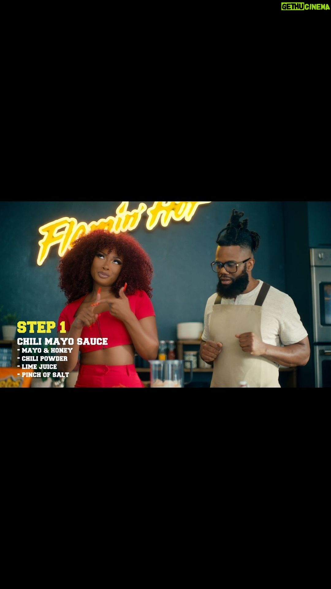Megan Thee Stallion Instagram - I told y’all Flamin Hot was gonna give me a cooking show lol . Head over to FlaminHotUniversity.com NOW to watch the FULL recipe go down #flaminhotpartner #Flaminhotuniversity #ad