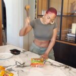 Megan Thee Stallion Instagram - Ive been in much a good mood lately I decided I want to show yall how I make one of my favorite snacks with my two favorite things pickles and hot Cheetossss 😛
