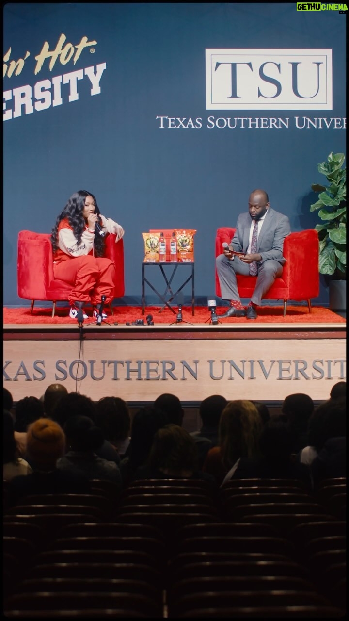 Megan Thee Stallion Instagram - As #FlaminHotUniversity Hot Girl Dean, I got to come back home to help selected graduating seniors at @texassouthern. THIS is what it means to Unleash Your Flamin’ Hot!