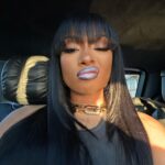 Megan Thee Stallion Instagram - Did a lil blueberry lip for the LV Fashion show 🫐🫐🫐 @revlon