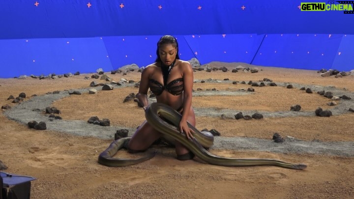 Megan Thee Stallion Instagram - Hotties I held this huge ass 20ft snake in real life just for y’all so you better run #COBRA tf up 😭😂