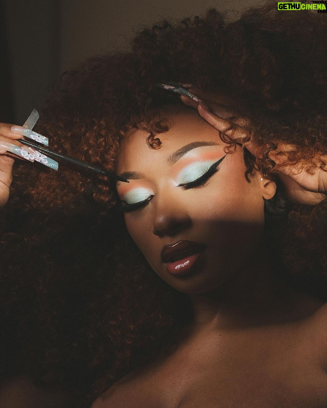 Megan Thee Stallion Instagram - Eye glam snatched thanks to my @revlon Colorstay Micro Brow Pencil and my Colorstay Micro Easy Precision Liquid Liner