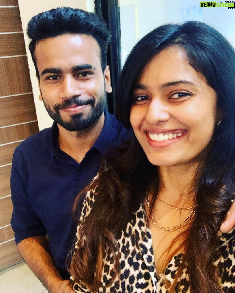 Megha Thomas Instagram - Brother - A playmate in the beginning and best friend for life. #brother #littleone #patnerincrime #heisthecriminal 🤓 #youngerbrother #tallerthanme #siblings