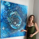 Melis Babadağ Instagram - 💙 90x110 Akrilik Detaylar ➡️ @melisbabadag.painted