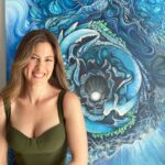 Melis Babadağ Instagram - 💙 90x110 Akrilik Detaylar ➡️ @melisbabadag.painted