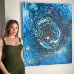 Melis Babadağ Instagram - 💙 90x110 Akrilik Detaylar ➡️ @melisbabadag.painted