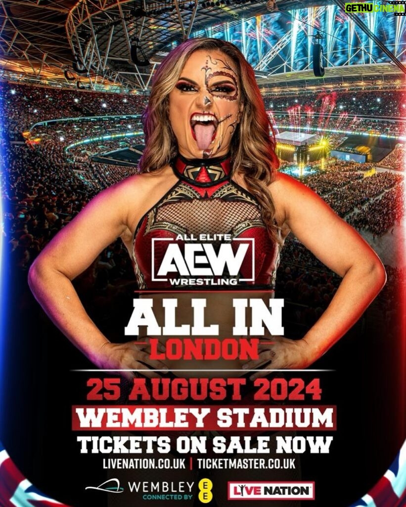 Melissa Cervantes Instagram - CONFIRMED: I will (again) be part of @AEW #AEWAllIn 2024 in #London Tickets on sale NOW! Link in bio.