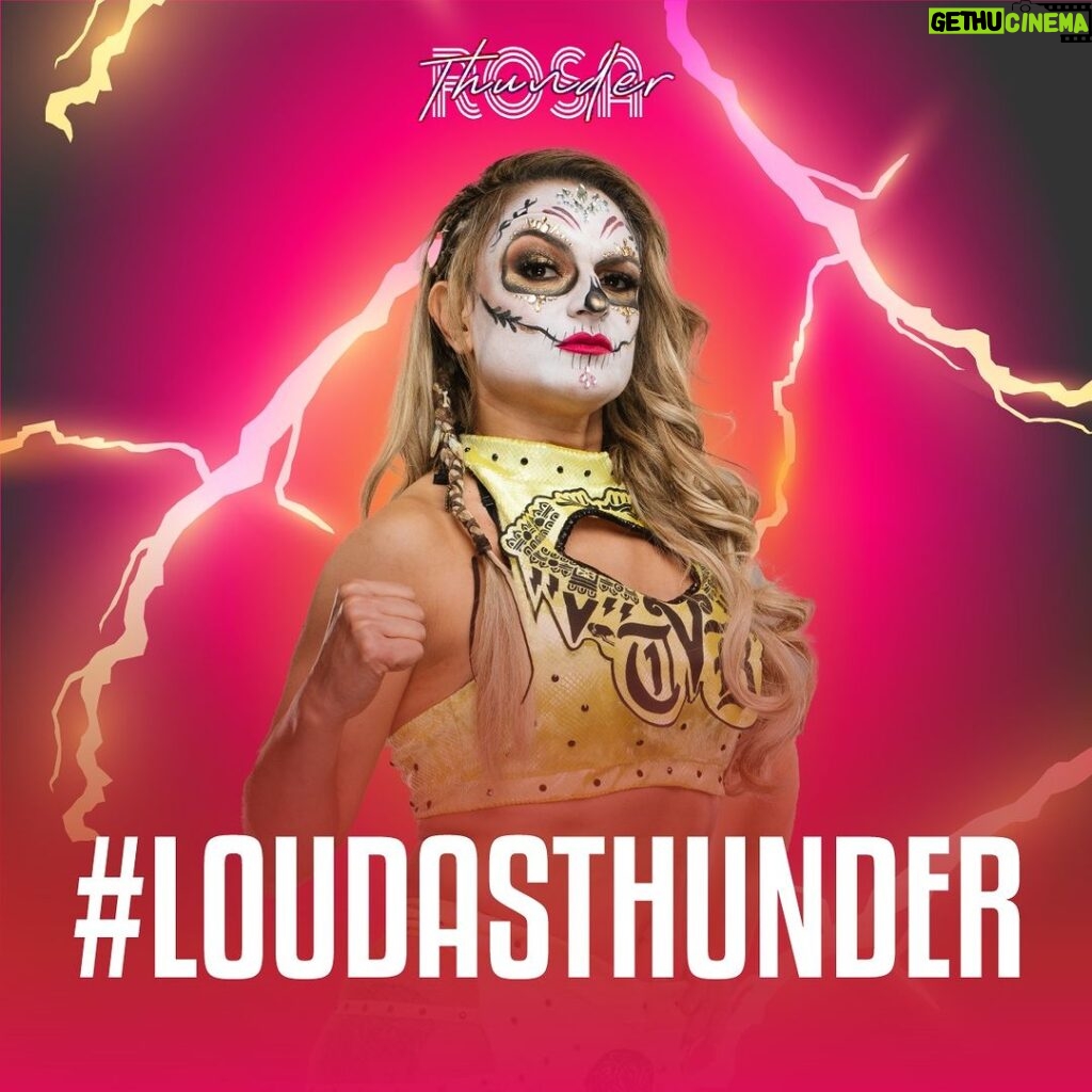 Melissa Cervantes Instagram - 🌩️ THUNDER ROARS 🌩️ ARE YOU READY THUNDER ARMY? My fight is about to start @aew! Brace for a battle as LOUD AS THUNDER. Ready to electrify the ring and make every moment unforgettable. Don't miss it – LA MERA MERA IS HERE! ⚡🥊 #ThunderRosa #loudasthunder #ThunderArmy