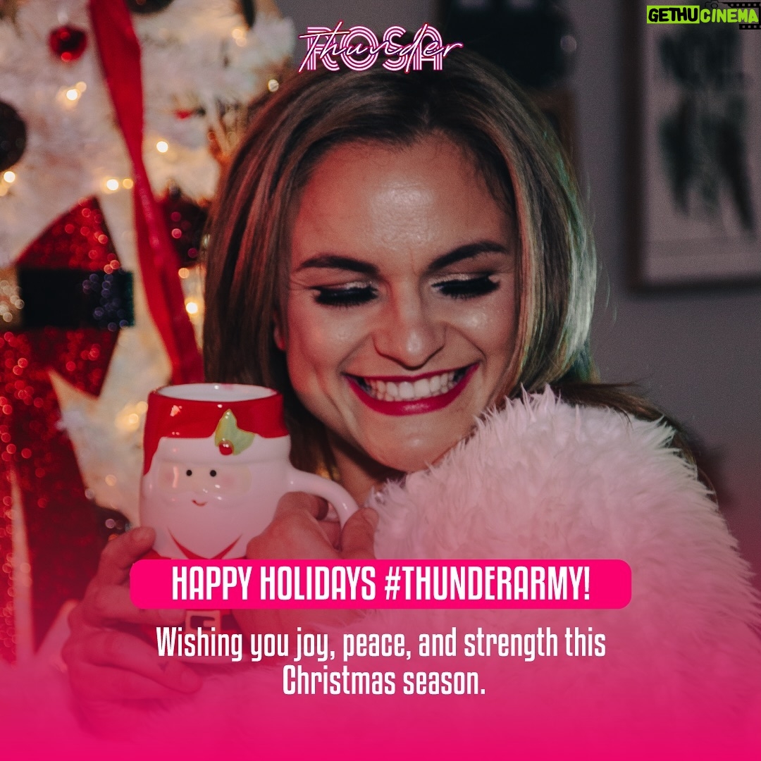 Melissa Cervantes Instagram - 🌟🎄Happy Holidays #ThunderArmy! Wishing you joy, peace, and strength this Christmas season. Thank you for your amazing support this year. Let’s keep the spirit alive and kick off the new year with energy and hope. Merry Christmas to you and your loved ones! #merrychristmas #aew #ThunderRosa