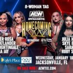 Melissa Cervantes Instagram - @aew is making its grand return to @dailysplace TONIGHT for #AEWDynamite #HOMECOMING! Catch the thrilling return of #AEWDynamite in Jacksonville, FL Broadcasting LIVE at 8pm ET/7pm CT on TBS!