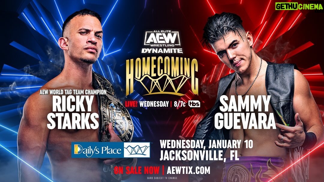 Melissa Cervantes Instagram - @aew is making its grand return to @dailysplace TONIGHT for #AEWDynamite #HOMECOMING! Catch the thrilling return of #AEWDynamite in Jacksonville, FL Broadcasting LIVE at 8pm ET/7pm CT on TBS!