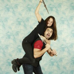 Melissanthi Mahut Instagram - Thank you to everyone who came to hang out with the crazy siblings over the weekend. Thank you @readingcon for making this happen. And thank you @photo_emporium for the clicks. Until next time @michaelantonakos 🤪

#readingcomiccon #assassinscreed #assassinscreedodyssey #photoshoot📸