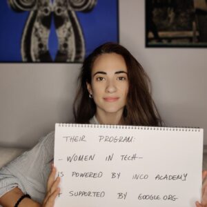 Melissanthi Mahut Instagram - * Lets get more women in tech *

Women In Tech Program 
-	Social Hackers Academy is a non-profit organization that offers IT courses for people within vulnerable groups like refugees, migrants, or unemployed people. 
-	At the moment, SHA is developing a program called Women In Tech powered by INCO Academy and supported by Google.org and Coursera. 
	The goal of the course is to help bridge the gender gap in the Technology sector. 
-	There are 130 fully-funded scholarships for unemployed women living in Greece. The course will be taught online in English, with the support of a mentor. It will start in June and will last 6 months. 
-	The application process finishes at the end of the month. 

@socialhackersacademy

Info: 

https://socialhackersacademy.org/women-in-greek-tech/

To apply: 

https://podio.com/webforms/26014424/1950910