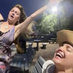 Mena Suvari Instagram - Day 1 down with the Lil Lady 🤠 @stephlrowe ✨#GoBigOrGoHome #ItsNotReallyRainWater