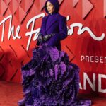 Mette Towley Instagram - PURPLE RAIN! @theofficialpandora #FASHIONAWARDS @britishfashioncouncil the opulence is real! lab grown diamonds by @theofficialpandora and @robertwun couture DARLING!!! purple gloves by @paularowangloves are a superb stun! styled by @sandrarayso makeup @aimeetwistartistry hair @laurainebailey images by @beccascarletw @zacmahrouche
