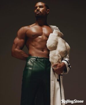 Michael B. Jordan Instagram - Creating a chapter in Adonis’  journey has helped me realize the strength in myself and being a master of my own universe. Exploring all the characters narratives and how they navigate the different parts of themselves made me more aware of the different personalities that live inside my soul. Thank you to Adrienne for capturing these dimensions and thank you to Rolling Stones for allowing me to share my story. 

@Rollingstone 
Photographer @adrienneraquel x @sn37agency
Writer @carvell_wallace
Creative Director @Joe_Hutchinson
Director of Photography & Deputy Creative Director @Emma.V.Reeves Fashion Direction @Thealexbadia
Deputy Photo Director @slecca
Senior Visuals Editor @photoeditorjoe
Head of Video @kimberlyaleah
Video Producer @ilanawoldenberg
Video DP @helkifrantzen
Director of Social Media @waiss_aramesh
Market Editor @luiscampuzano
Producer @petty_cash_production
Production Designer @paidfollower001
Face & Chest Sculpture and Body paint by @hollysilius for @studio.silius MBJ Creative Director @leovolcy
Styling @jasonbolden
Tailor @erinleighcastle
Barber @jove14
 
Grooming @tashareikobrown at @thewallgroup  Lighting Director @lens_face
Photography Assistance @lance.i
Digital Technician @stowe_richards
Set Dresser @_nicogeyer
Hair Assistant @alexhenrichs  Stylist Assistance @johnmumblo

Cover
Full Look by @givenchy
Interior Story Images
Tank Top: @tomford
Pants by Todd Patrick @toddpatrick.us 
Coat by @the.peterdo