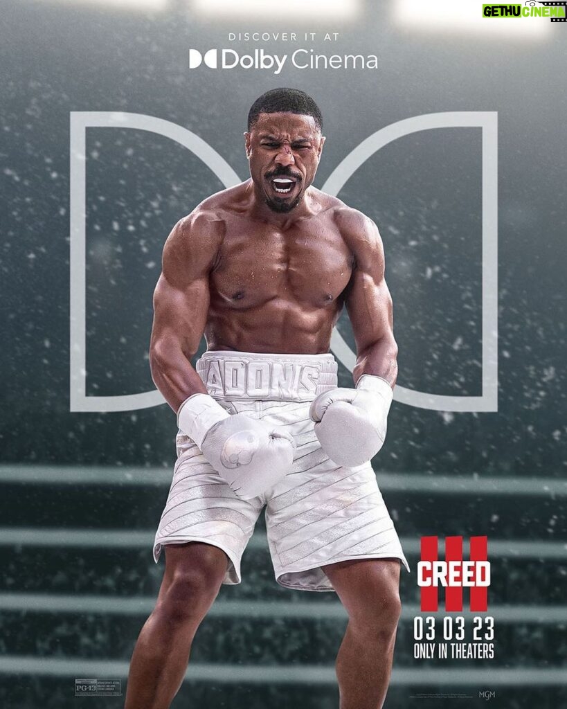 Michael B. Jordan Instagram - 💥🥊 Can’t wait to see #Creed3? Don’t worry, you can now see it early on March 1st in a #DolbyCinema. With eye-popping color and immersive sound, you’ll feel like you’re in the ring.