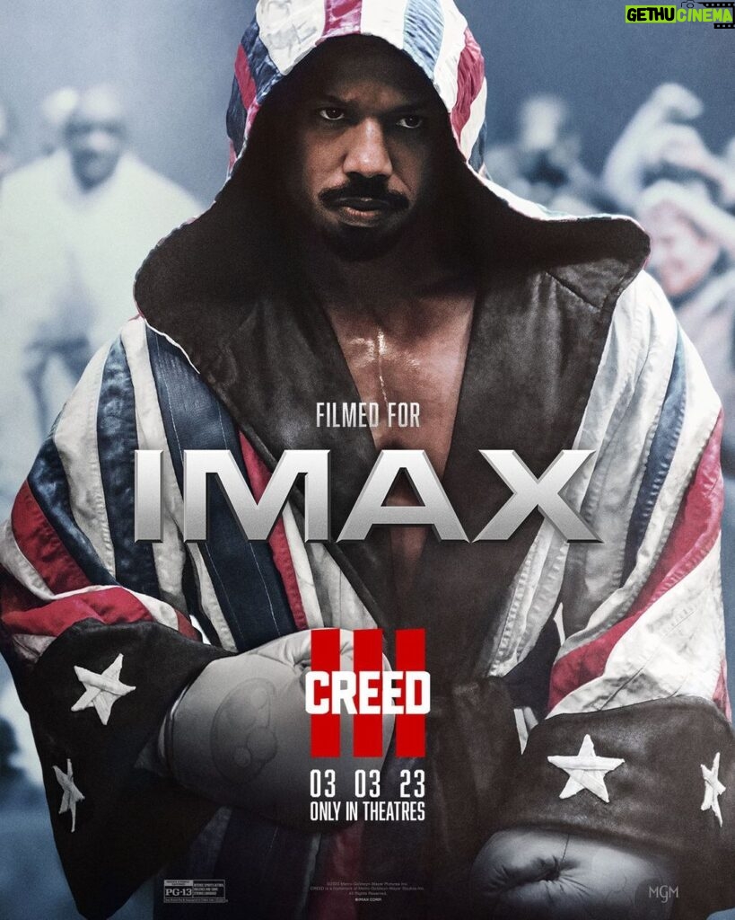 Michael B. Jordan Instagram - Join #IMAXLive for an exclusive early screening of #Creed3 and a look at the red-carpet premiere with the cast. This one-night-only event happens February 27! Get your tickets now at the link in bio!