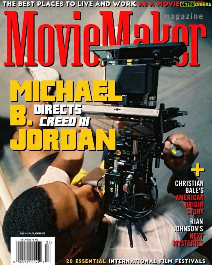 Michael B. Jordan Instagram - Excited to be featured on @moviemakermag. Outside of IMAX cameras, my team came through with some custom stealth buildouts, like this “Fighter Mode” RED V-Raptor with Panavision VL spherical lenses. I know that don’t mean nothing to y’all but I had to geek out for a second. 😂🤓 I can’t wait for y’all to see! Much love to @kramorg and @heathcote_mike 🤟🏾 3|3|23