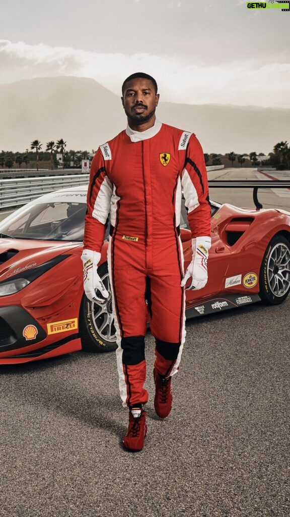 Michael B. Jordan Instagram - It was a day of pure adrenaline for #Ferrari enthusiast Michael B. Jordan - Check out the passion that fueled his journey, mastering the art of speed and finesse with the #Ferrari296GTB. #FerrariCorsoPilota The Thermal Club
