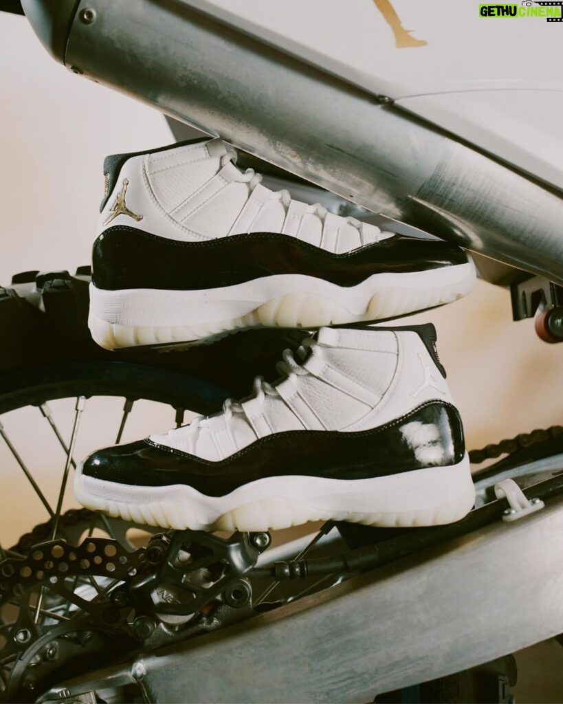 Michael Jordan Instagram - Street legend. A premium spin on a coveted heritage colorway, the AJ11 ‘Gratitude’ joins dirt bike prodigy EJ (@mr.dirtbike_kid) for a ride through the streets he knows best. Link in bio to get notified.